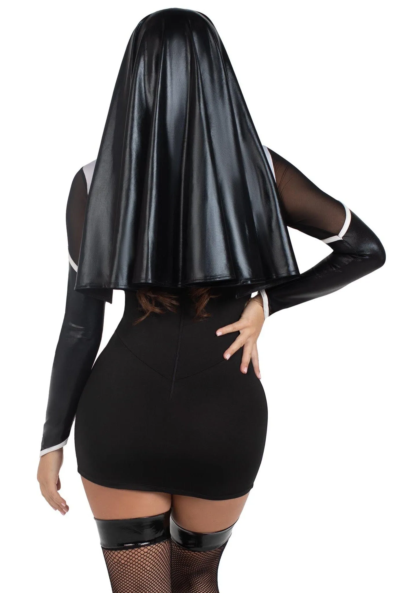 2 Piece Holy Hottie Boned Garter Dress. Nun Habit