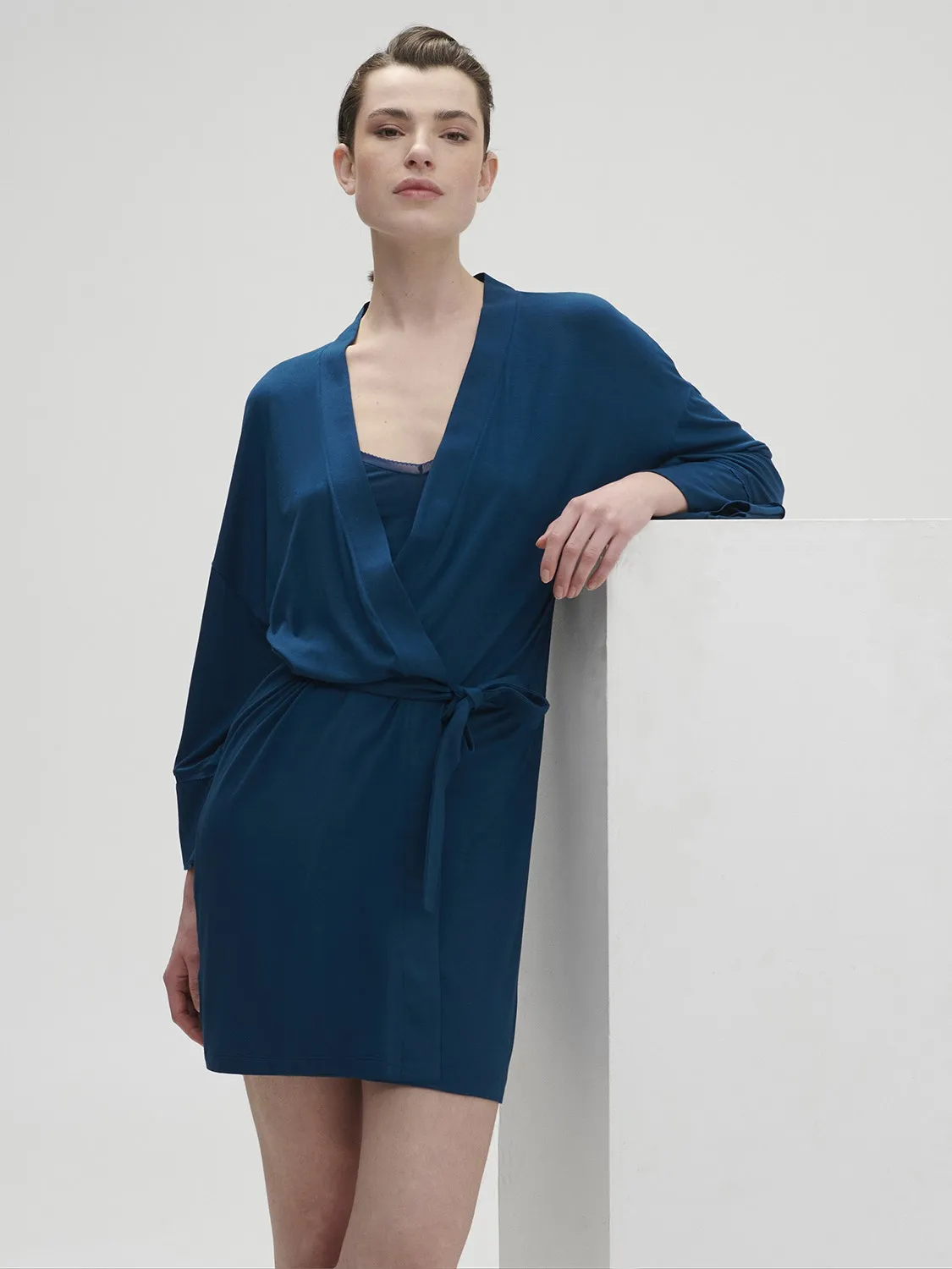 Aurore Kimono - Poseidon Blue