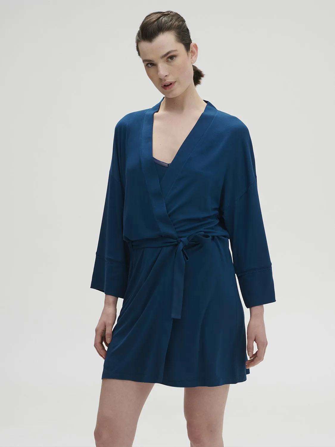 Aurore Kimono - Poseidon Blue