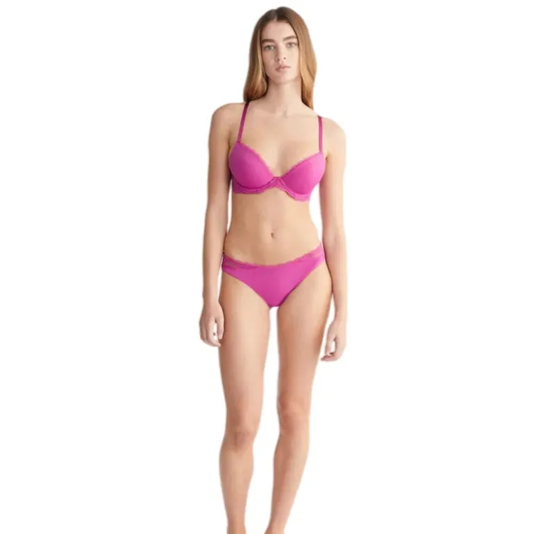Calvin Klein Seductive Comfort Lotus Floral Lift Demi Bra Wild Aster