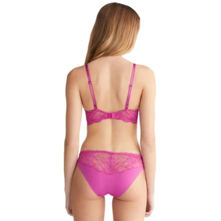 Calvin Klein Seductive Comfort Lotus Floral Lift Demi Bra Wild Aster