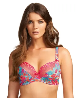 Freya Doodle AA1731 Hot Pink Underwire Plunge Balconette Bra