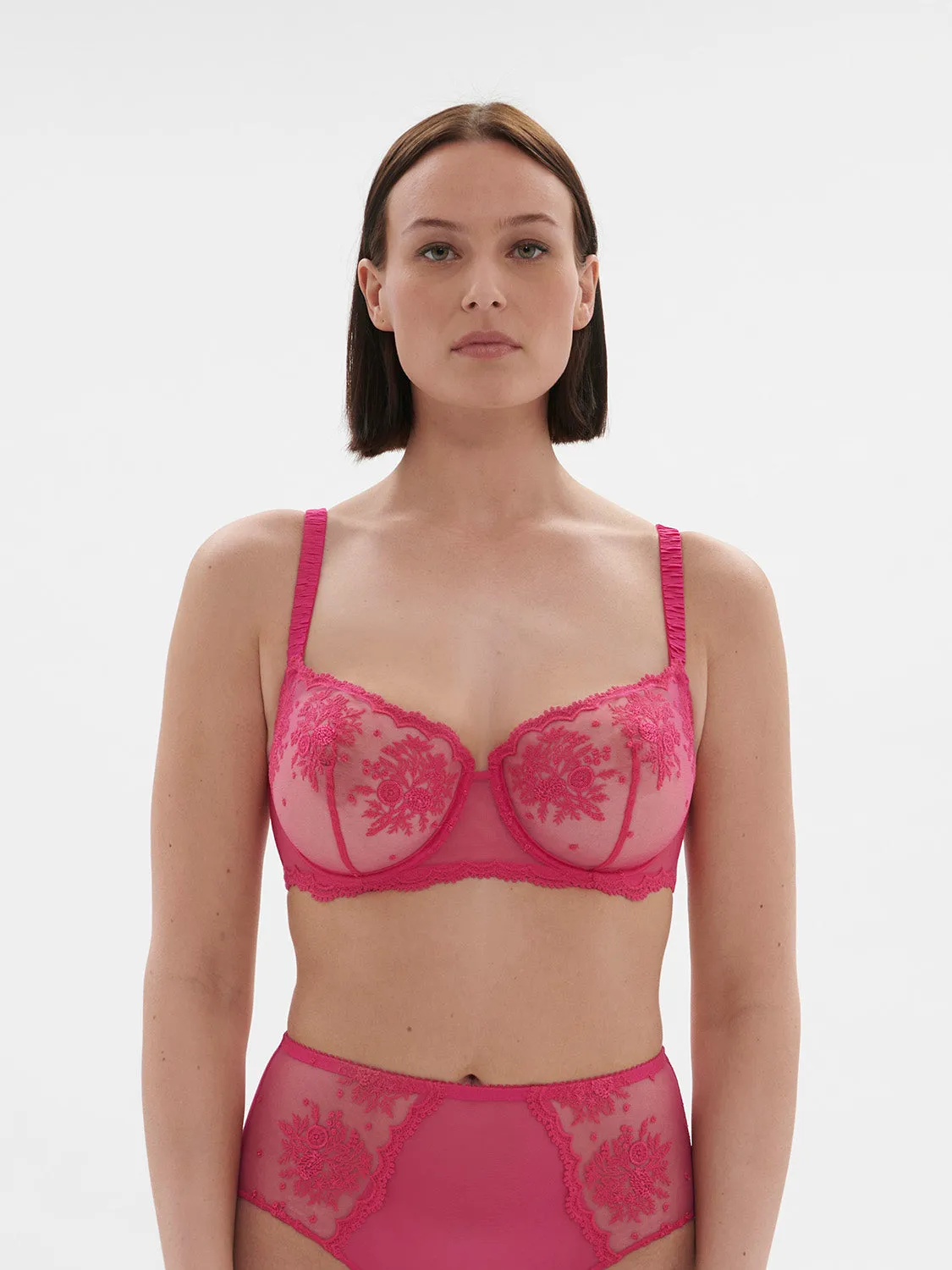 Intrigue Sheer Demi - Disco Pink