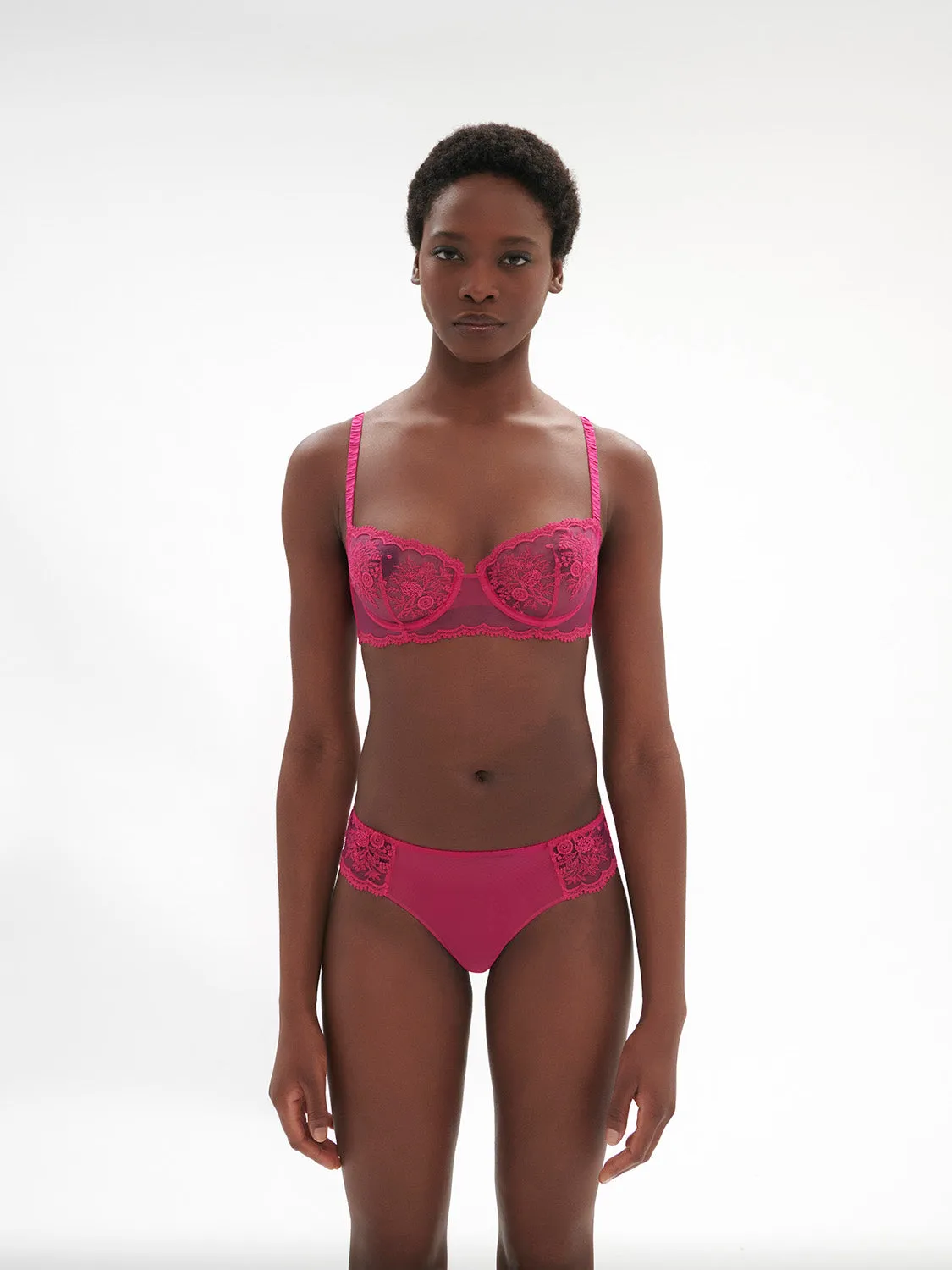 Intrigue Sheer Demi - Disco Pink