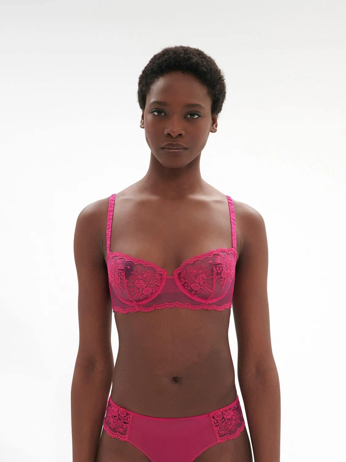 Intrigue Sheer Demi - Disco Pink