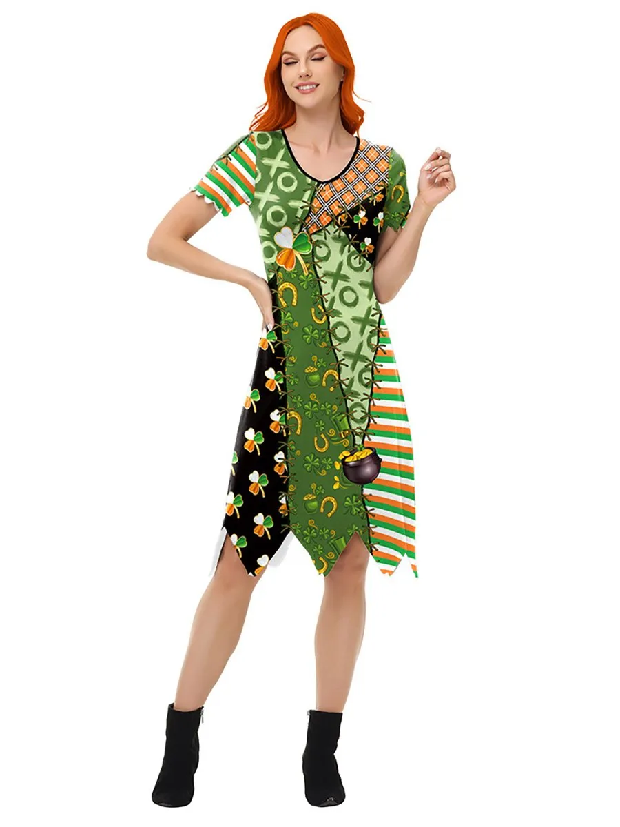 Ladies St Pats Short Sleeve Dress
