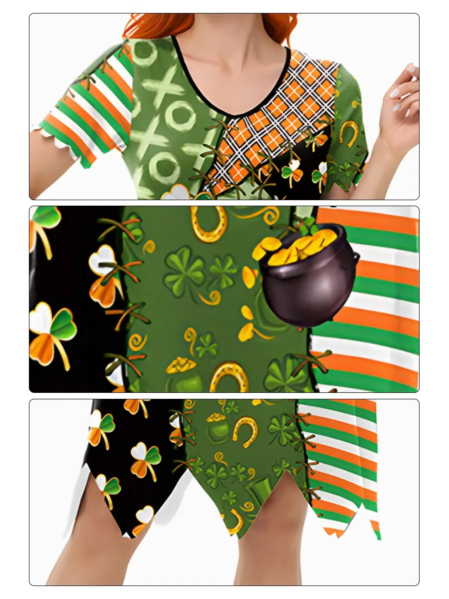 Ladies St Pats Short Sleeve Dress