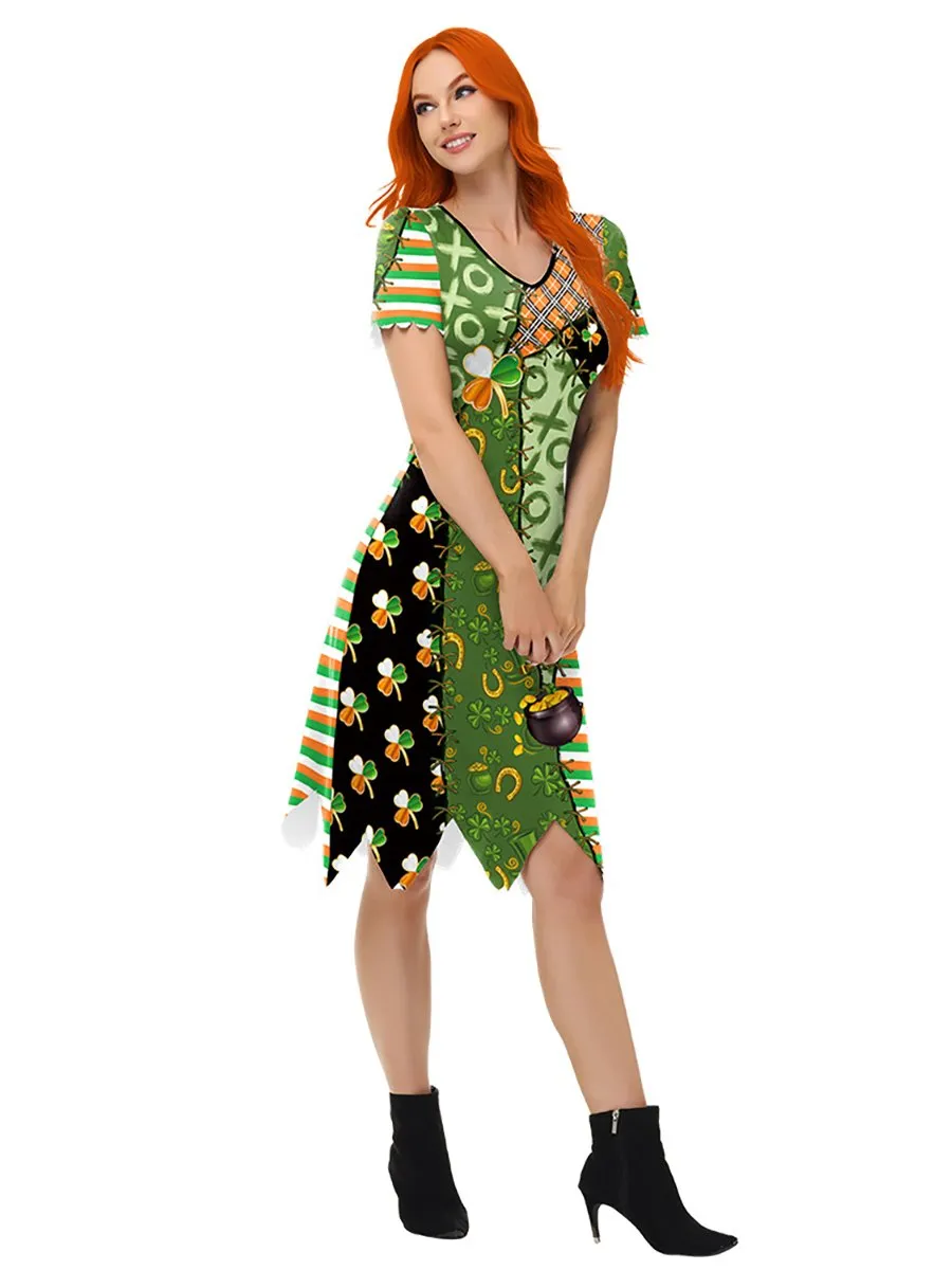 Ladies St Pats Short Sleeve Dress