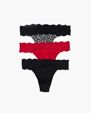 Lot De 3 Tangas Love