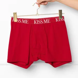 Men's Kiss Me Boxer Briefs - Red