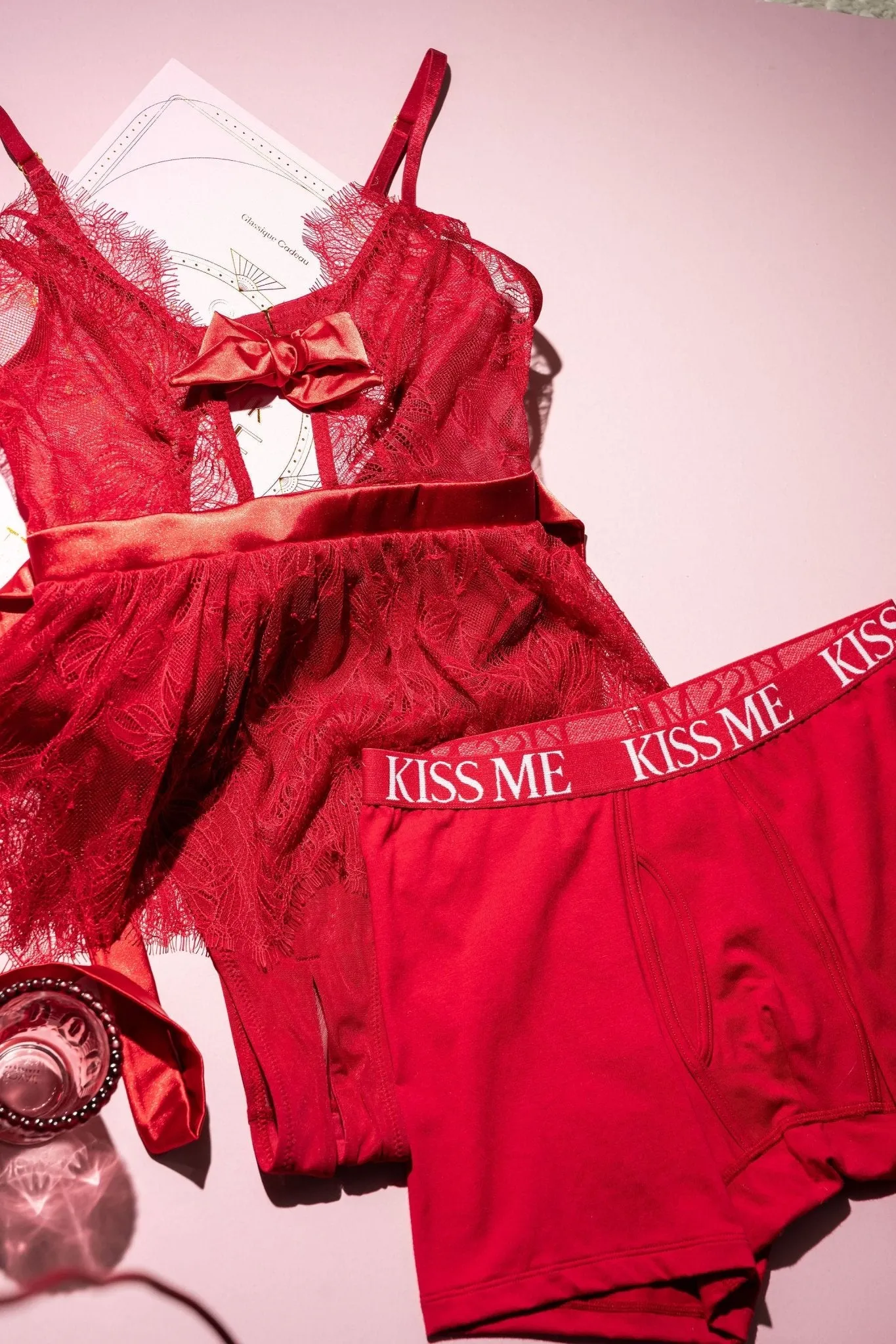 Men's Kiss Me Boxer Briefs - Red