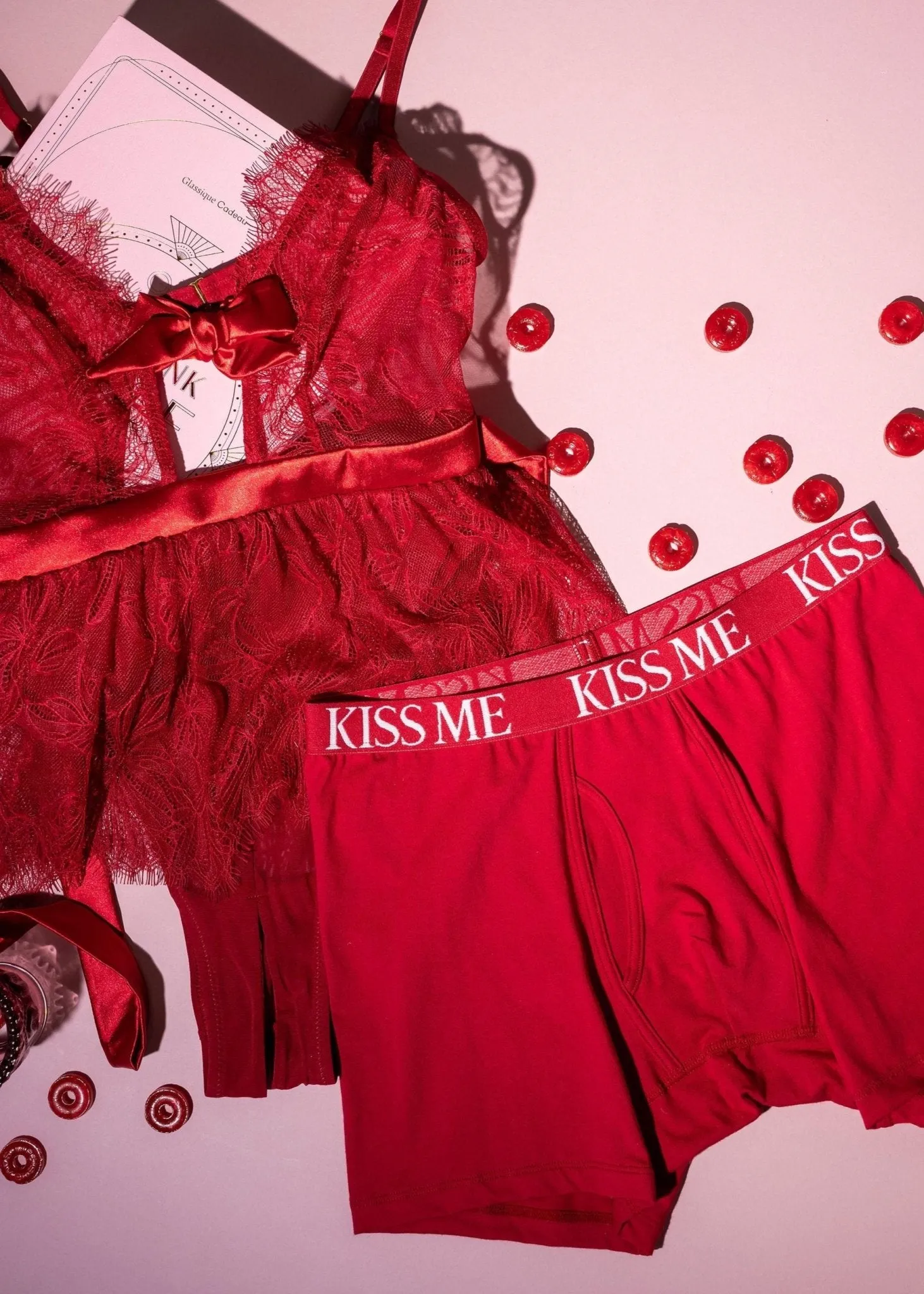 Men's Kiss Me Boxer Briefs - Red
