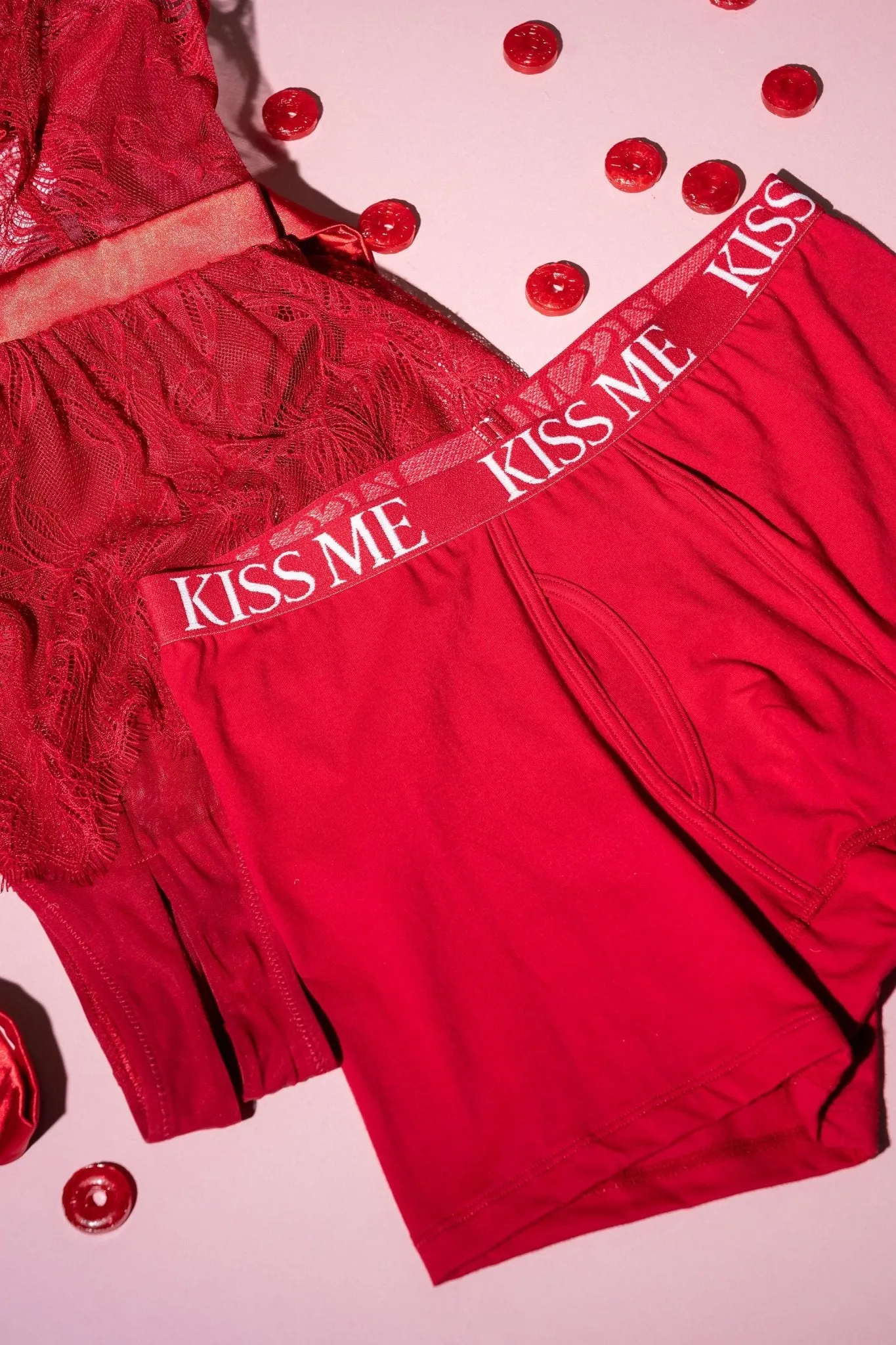Men's Kiss Me Boxer Briefs - Red