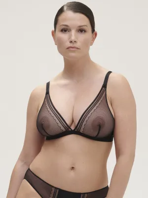 Olympe Triangle Bralette - Black