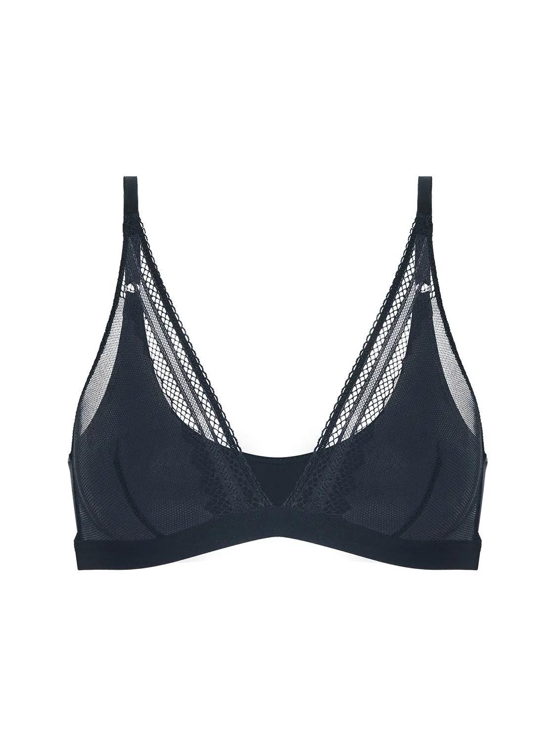 Olympe Triangle Bralette - Black