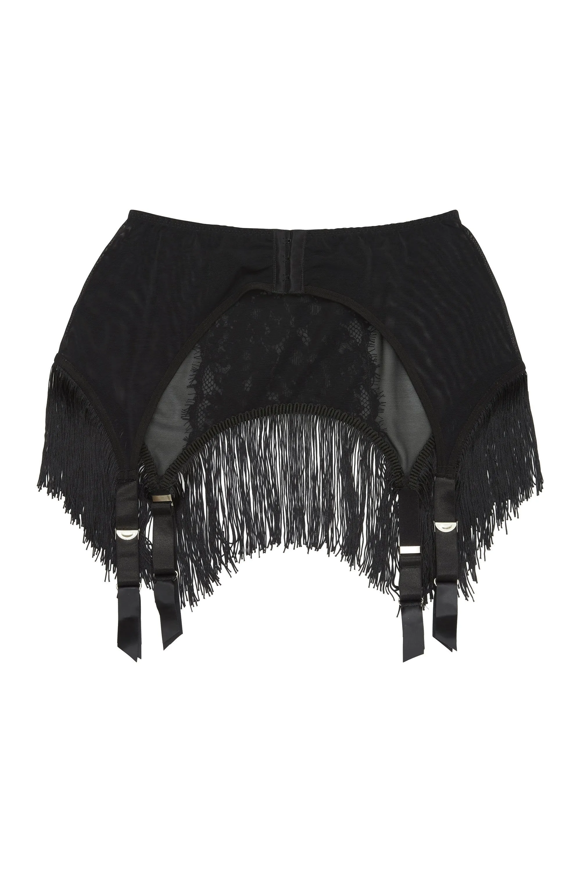 Peek & Beau Elvira Lace fringed suspender belt