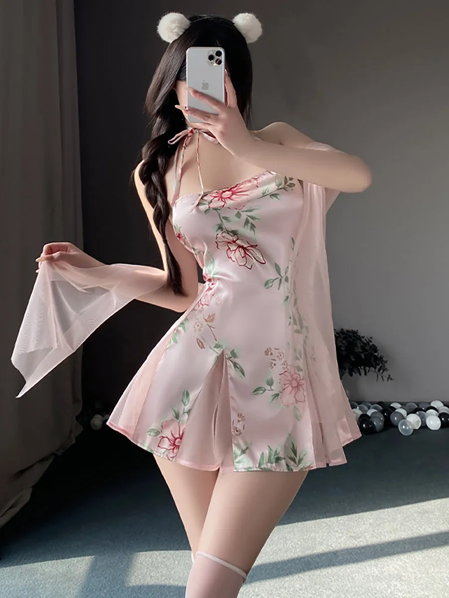 Vintage Lace Up Lingerie Dress
